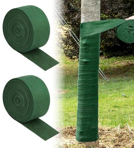 NUTKIT Envoltura Protectora de árboles,Cubierta de Protección de Plantas a Prueba de Invierno,No Tejida Protector de Tronco de árbol para Mantener Las Plantas Calientes e Hidratantes,2Rollos,12cmx20m