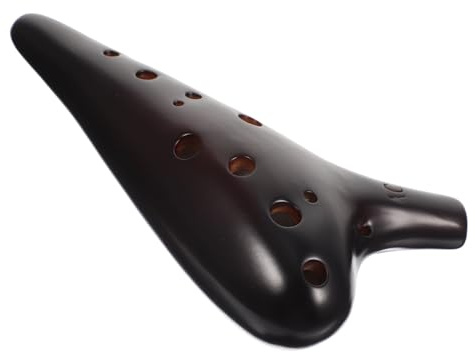 Ocarina Contralto a 12 Fori per Principianti, Borsa | Strumento Etnico in Terracotta, Pratica Facile e Formato Leggero, Adatto a Principianti