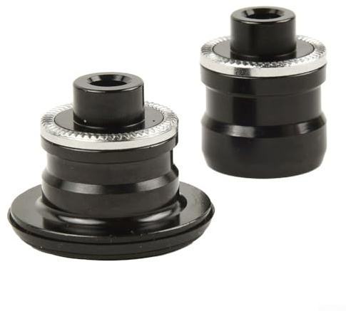 Jonikuper Aluminiumlegierung für Fahrradnabenadapter-Set, Schnellspanner auf Steckachse, Konverterende für vorne M9 auf 15 mm, 100 mm und hinten M10 auf 12 mm, 135–142 mm, kompatibel mit 8–11 Gang und