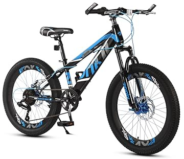 Zonix 20 Zoll Kinder-Mountainbike Jungen – Blau – Shimano 7-Gang, Scheibenbremsen & Federgabel – Leichtes & sicheres Kinderfahrrad für 5–8 Jahre