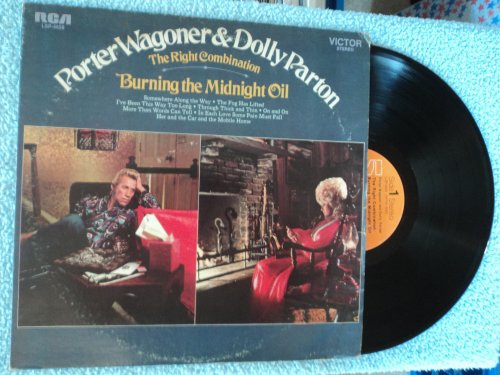 PORTER WAGONER & DOLLY PARTON-burning the midnight oil RCA (LP vinyl record)