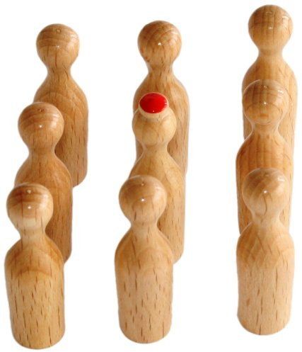 Weible Spiele 10730 - Ersatzkegel für Tiroler Tischkegelspiel 10700, ca. 4.5 cm