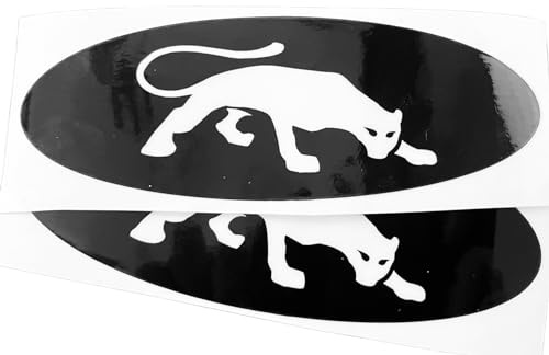 2X 150x60mm Emblem Pflaume Folie (126x48mm) Raubkatze
