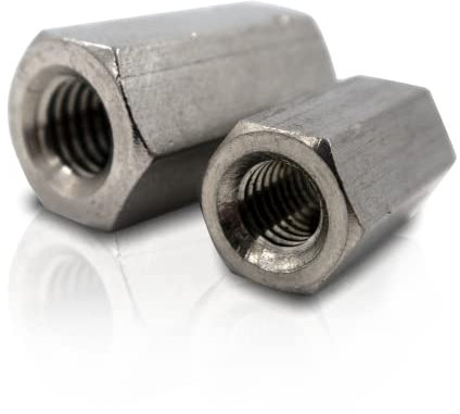 PROTECH Gewindemuffen Sechskant M12x50 (SW19) 10 Stück Edelstahl A2 V2A Rostfrei Verbindungsmuttern Abstandshalter