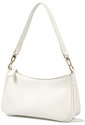 VODIU Clutch Tote Handtaschen mit 2 abnehmbaren Trägern und Reißverschluss Crossbody Taschen Schulter Geldbörse Handtasche für Frauen…, Weiss/opulenter Garten, Medium