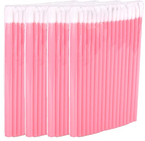 P-Beauty Cosmetic Accessories | Mikrofiberläppborste lämplig för ögonfransförlängning | engångs läppborste | kosmetika läppborste | luddfri borste | läppborste | rosa | 50–500 stycken (200)