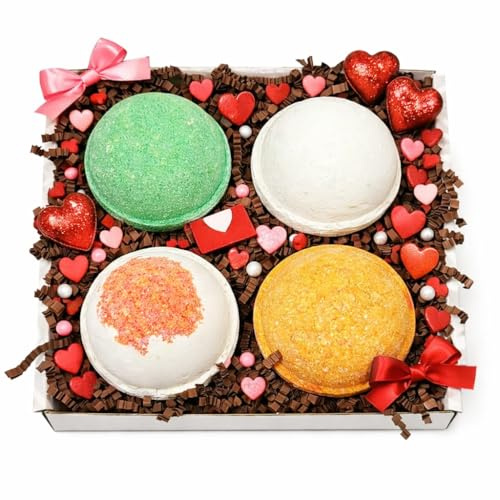 Legends Creek Farm, Goat Milk Bath Bomb Bundle, Shea Butter & Sunflower Oil, Hydrate and Relax, 18 Oz Total (4-Pack) (Oatmeal Milk & Honey, Bergamot Lime, Chamomile Cherry Blossom, Eucalyptus)