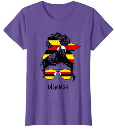 Uganda Girl Ugandan girl Uganda woman flag T-Shirt