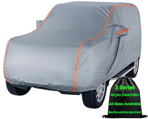 ANITANT Small SUV Car Cover Waterproof All Weather, Outdoor Full SUV Cover Rain Sun UV Protection, Universal Fit for Subaru Crosstrek, Jeep Liberty Compass, Kia Soul Sportage Fit Up to 182