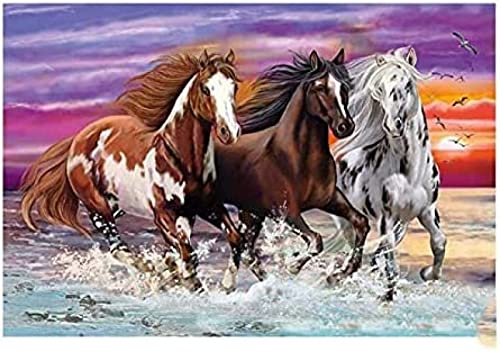 WYWQN DIY 5D Diamond Painting Kits Für Kinder Und Erwachsene Laufendes Pferd Diamantmosaik Strass Stickerei Kreuzstich Home Wanddekoration 40x40CM