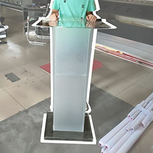 CMYUN Rednerpult Stehpult Rednerpult Bodenstehend Acryl, Klassenzimmer Kirche Redekanzel Podium Stehen, Transparente Rednerpulte für Restaurant-Hotel-Verkaufszentren