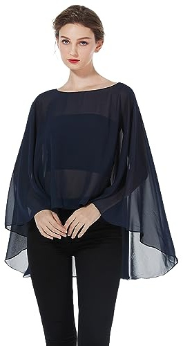 BEAUTELICATE Damen Stola Schal Chiffon Umhang Cape Elegant Für Hochzeit Brautkleid Abendkleid Festlich Ballkleid Strandkleid