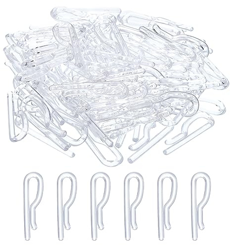 QUARKZMAN 300Stk Haltbar Plastik Krokodilklammern 1.42 Klar U Form Shirt Clip Wäscheklammer für Klappbar Krawatten Hosen Socken Bekleidung