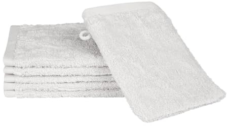 Ross Premium Uni Handtücher Boucle Silber, Waschhandschuh 16x22 cm