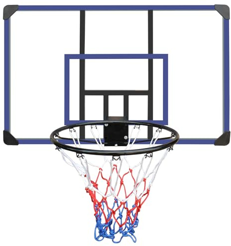 FUNJEPE Wall-Mounted Basketball Hoop, 45 x 29 shatterproof Backboard, Folding Hoop, Durable Hoop and All-Weather net for Indoor and Outdoor use