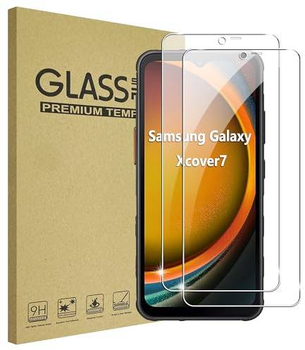 FDHYFGDY 2 Stück Schutzfolie für Samsung Galaxy Xcover 7 Pro/Samsung Galaxy Xcover 7 Panzerglas, kratzfest, blasenfrei Panzerglas, Displayschutzfolie mit Härtegrad 9H