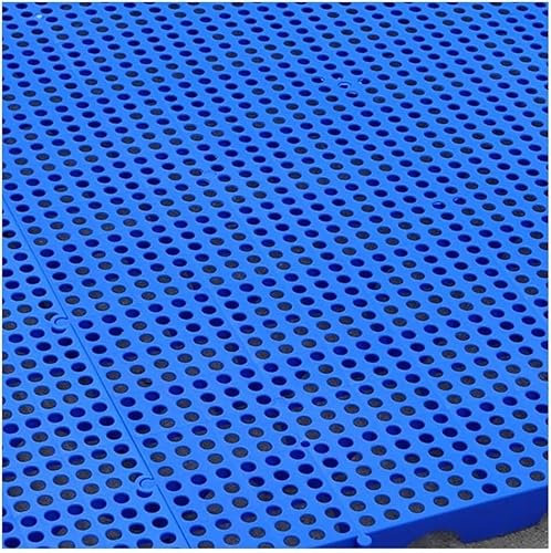 MekUk Kunststoffpalette Ineinandergreifende Paletten aus Kunststoff, wasserdicht, feuchtigkeitsbeständig, Gitterpolster for Garage, Supermarkt, Lager, 1 Packung für Zwinger, Garten, Keller, Patio (SI