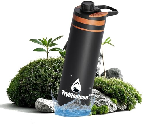 Wasserfilter Flasche Wasserfilter Outdoor Survival Wasserfilter Wandern 800 ml Water Filter Bottle Wasserfilter Trinkwasser Outdoor Wasserfilter Camping Eliminiert 99,99% Aller Bakterien[Orange]