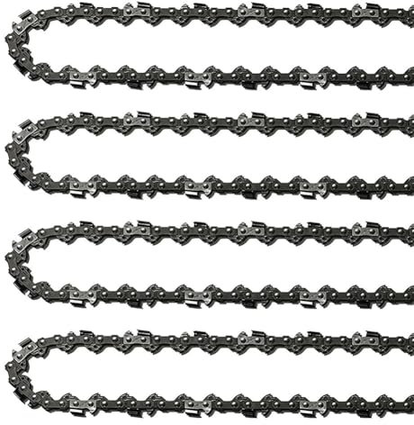 Bahwphry 4Er-Pack 14-KettensäGenkette mit 52 Treibgliedern, 0,05 Spurweite, 3/8 LP-Teilung, 14-KettensäGenketten Niedrig