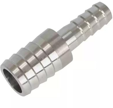 YJQHODY Raccord réducteur cannelé, raccord Union de Tuyau en Acier Inoxydable 304, coupleur gaz-air-Huile à Double pagode(38MM*25MM)