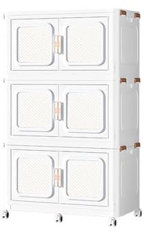 Cabina Armadio Chiusa Angolo Perfetta per Ottimizzare lo Spazio. Stand Appendiabiti con Ruote Richiudibile, Pratico e Compatto per un Comodo Utilizzo Quotidiano(White,85 x 53 x 144 cm)