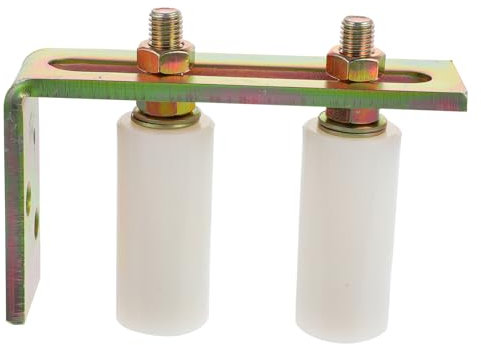 EXCEART Guida a Rulli Per Porte Scorrevoli Con Staffa a l in Nylon Industriale, Ruota Di Guida Regolabile Per Cancelli Da Giardino e Garage, Kit Completo Con Cuscinetti Per Scorrimento Silenzioso