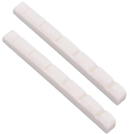 2st Benmuttrar för Elgitarr, 42x4,5x3,5mm Förslitsade Stallmuttrar Musikinstrument Reservdelar för 6-Strängade Strat Tele-Gitarrer