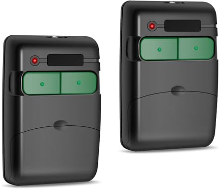 Reemplazo para Mando Garaje CLEMSA 433,92 MHz Compatible con MASTERCODE MV-1(MD-21), MV-12(MD-22), MV-123(MD-23) – 2 Unidades Mando a Distancia Repuesto con Manual