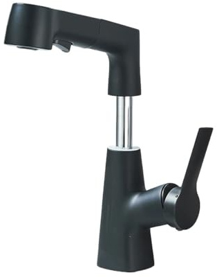Washbasin Faucet Bathroom Swivel Faucet Bathroom Sink Tap Washbasin Tap For Kitchen(Black)