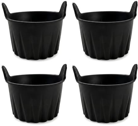 Merzio 4 Pcs Silicone Egg Poachers for Air Fryer & Microwave, Food Grade Reusable Ramekins Baking Cups for Poached Eggs, Custard and Puddings