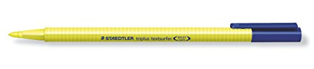 Staedtler 362-1 triplus textsurfer Textmarker, variable Spitze, circa 1 - 4 mm, 10 Stück im Kartonetui, gelb | Dreikantiger Marker, variable Spitze 1–4 mm – verwischt nicht auf Inkjet – Art.-Nr. 362-1