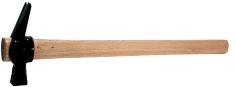 Marteau charpentier tête en acier trempé, manche bois peint.