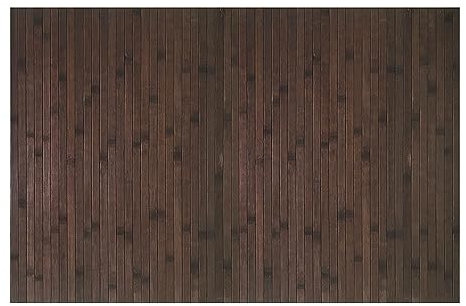 STOR PLANET Alfombra Bamboo Cool Wengé 80 x 150 cm, Bambú, Marrón Oscuro