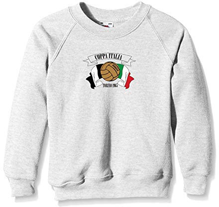 Settantallora - Felpa Girocollo Bambino J3544 Coppa Italia Torino Vintage Football Taglia M