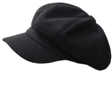 Longsing Boinas para Mujer Sombrero Octogonal Boinas para Mujer Lana Sombreros Sombreros de Invierno para Damas