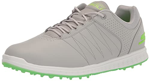Skechers Chaussures de Golf Pivot sans Crampons pour Homme, Gris Citron Vert, 42.5 EU
