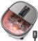 RENPHO Fussbad mit Massagefunktion, Fussbadewanne mit Massage mit GFCI-Stecker, Fußmassagegerät mit Wasser, Shiatsu-Fuß-Spa-Massagegerät, Blasendüsen mit rotem Licht