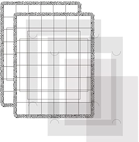 2 Stück Mehrzweckmatte mit geringer Klebekraft und Stick- und Stempelmischung für Kartenherstellung Basteln 16,5x21,6cm,Stick- und Stempelmatte zum Ausrichten lasergeschnittene Vorlage um A2-Papier