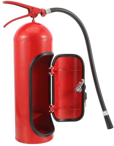 ORFOFE Feuerlöscher Weinhalter Metall Weinflaschenhalter Kreative Weinaufbewahrungsbox Geschenkidee Für Feuerwehrleute Dekoration Und Aufbewahrung