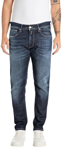 Replay herr regular slim fit jeans Willbi, 007 mörkblå, 32W x 34L
