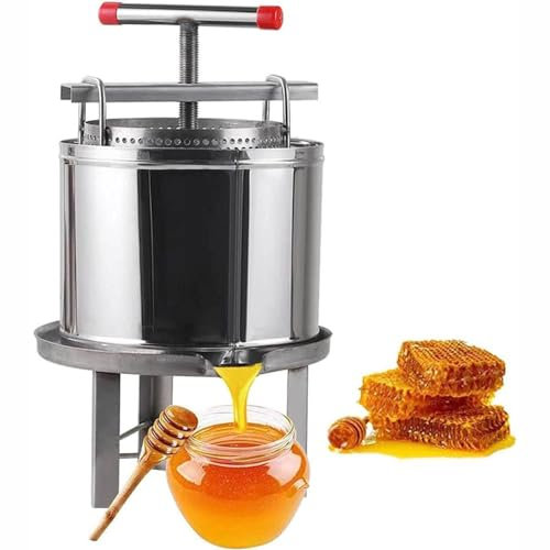 CYMYYDS Extracteur De Miel, Extracteur De Presse De Miel, Presse à Cire Domestique Commerciale, Presse-Miel, Centrifugeuse Manuelle De Miel d'abeille pour Apiculteur/Apiculture