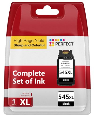 545XL Schwarz Replacement für Canon 545, Druckerpatronen 545 Ersatz für Canon TS3350 Patronen Schwarz für Pixma MG2500 MG2950 MG2550S MX495 TR4550 TR4551 TS3150 TS3151 MG2450 (1 Pack)