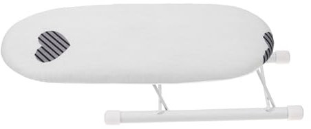 QUMIIRITY Kleiner Bügelbrett Kunststoff Und Stoff Klappbares Tischbügelbrett Für Zuhause Kompaktes Bügelzubehör Für Brust Rücken Und Ärmel