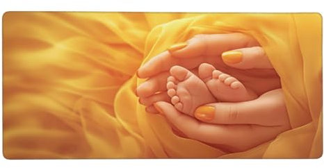 Amarillo Alfombrilla Ratón XXL 1000x500x4mm, Alfombrilla de RatónAbstracto con Base Goma Texturizada Antideslizante, Grande Gaming Mouse Pad Mejora La Precisión y La Velocida, para Ratón Teclado-GZ994