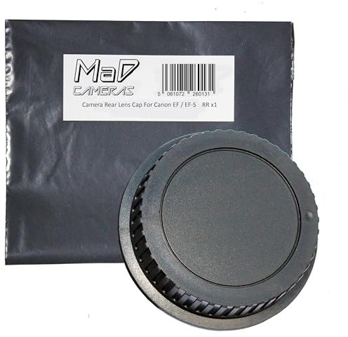 MaD Camera - 1x Rear Lens Cap - Dust Protection for Canon EOS EF-S Mount Lens - Compatible with Canon