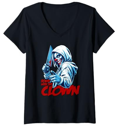Womens DOWN WITH THE CLOWN ICPS Juggalette Hatchet V-Neck T-Shirt