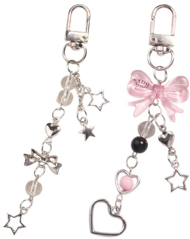 OHREN 2 pezzi ciondoli estetici Y2K,portachiavi,charm,accessori per cellulare e telefono,ciondolo per fotocamera,simpatici ciondoli,cinghie