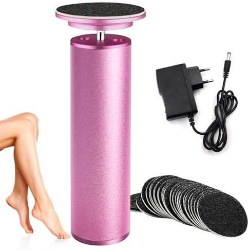 Rimozione calli elettrico con 60 dischi di carta vetrata sostitutiva, piedini elettrici per rimozione calli velocità, lima per pedicure per talloni screpolati, cura dei piedi
