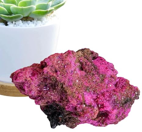 Pietre decorative- Pietre decorative per acquario | Corindone grezzo di rubino naturale, decorazione da giardino Prove minerali per la raccolta di desktop terrazza da interno Vista vasi per