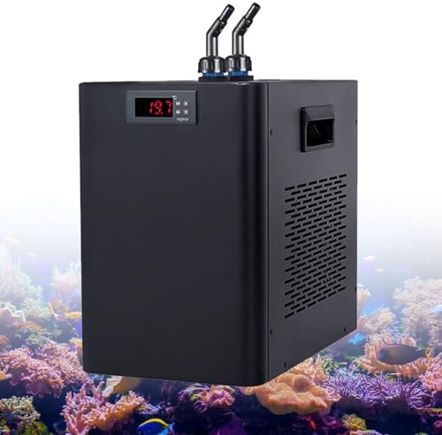 Acuario Enfriador de Agua de 42 galones, 1/10 HP, para pecera hidropónica con compresor de refrigeración silencioso para SaltFreshCoral